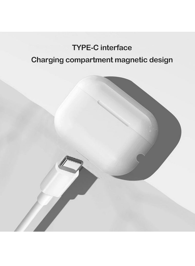 ارواق سماعات أذن غير مرئية، سماعات رأس بلوتوث لاسلكية صغيرة، سماعات أذن خفيفة الوزن لتقليل الضوضاء داخل الأذن مع ميكروفون، سماعة رأس رياضية مريحة للجري والمشي في صالة الألعاب الرياضية، (قطعة واحدة، أبيض) - Image 4