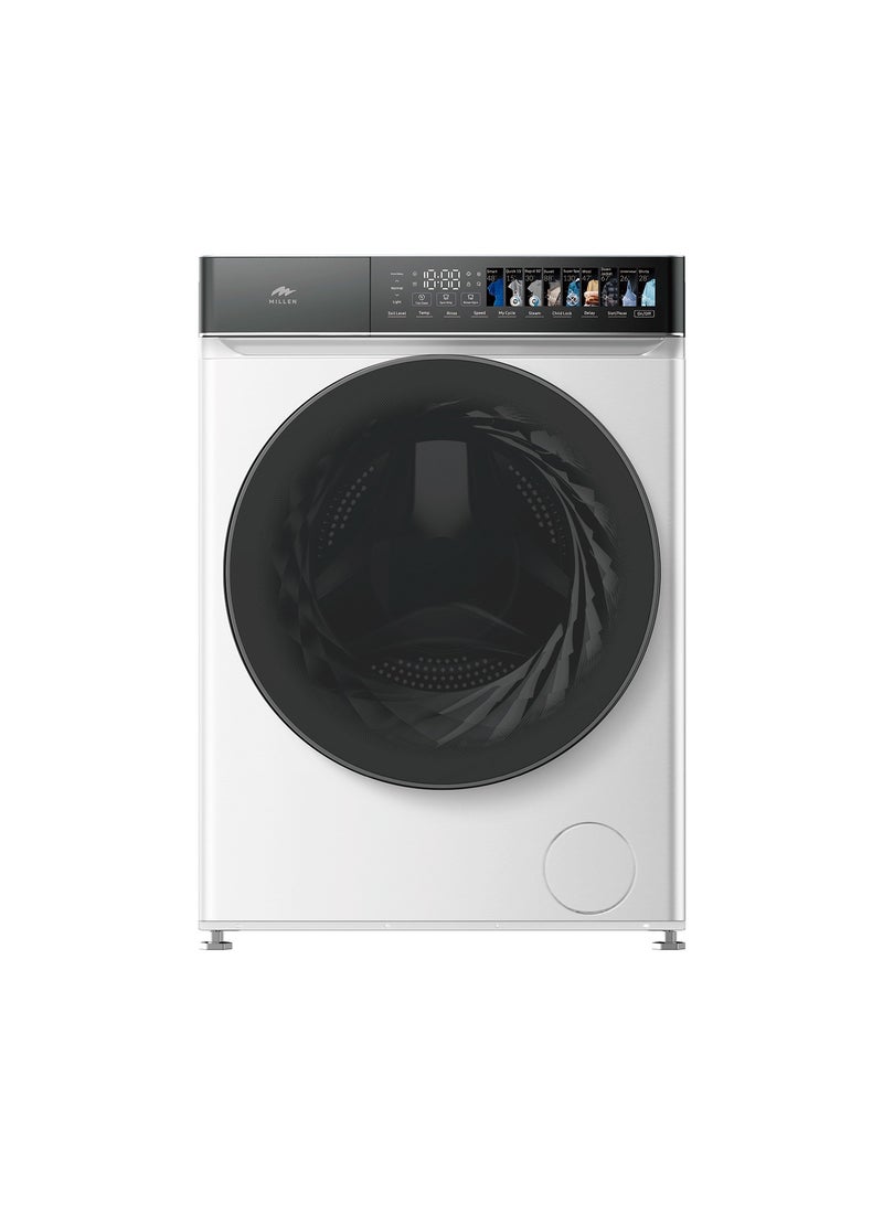 MILLEN 12kg Front Load Washing Machine – 3Y Warranty, Inverter Motor, Large Capacity, Smart & Powerful, 12 kg МWM12012WIDD White - Image 1