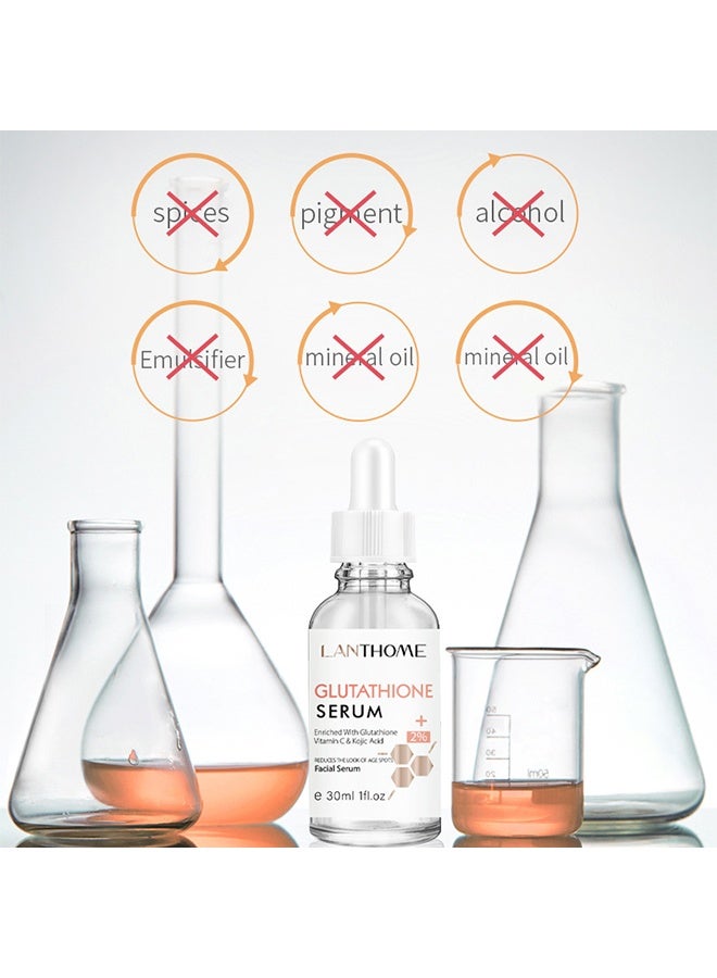 Lanthome Glutathione Serum, Intensive Lightening Facial Serum Whitening The Skin Diminish Sunburn And Dark Spots 30ML - Image 4