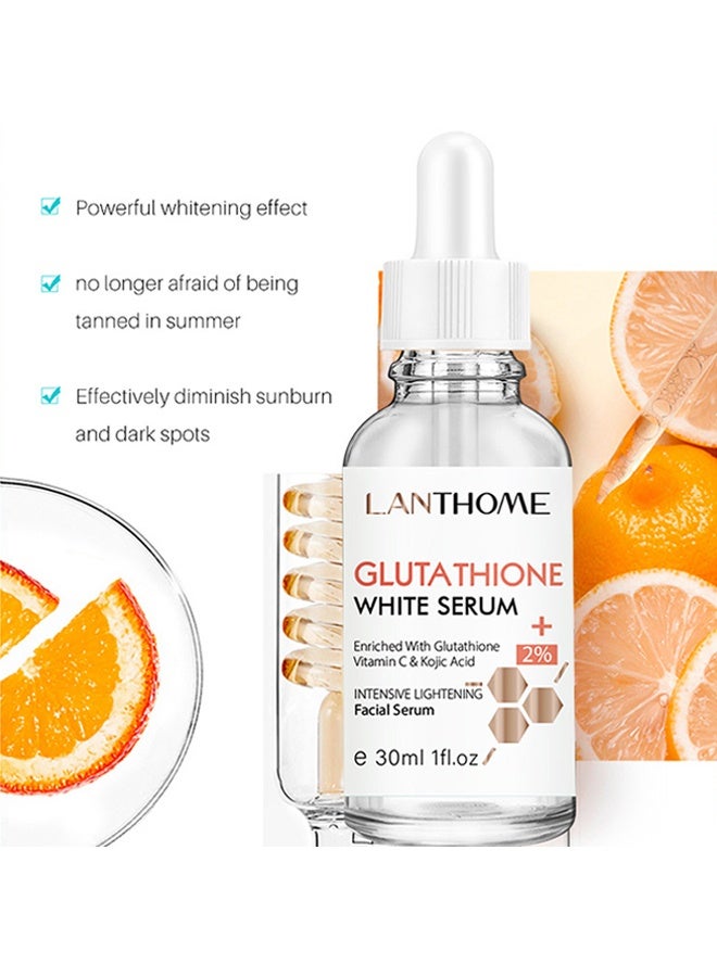 Lanthome Glutathione Serum, Intensive Lightening Facial Serum Whitening The Skin Diminish Sunburn And Dark Spots 30ML - Image 2