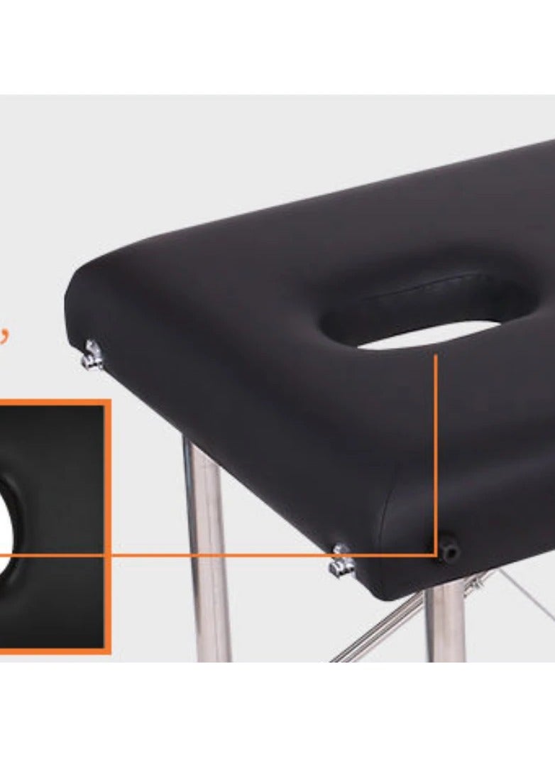 طاولة العلاج الطبيعي للمنزل، 26 رطلاً، خفيفة الوزن، قابلة للطي، مكونة من قسمين، سرير وشم للعناية بالرموش - Image 2