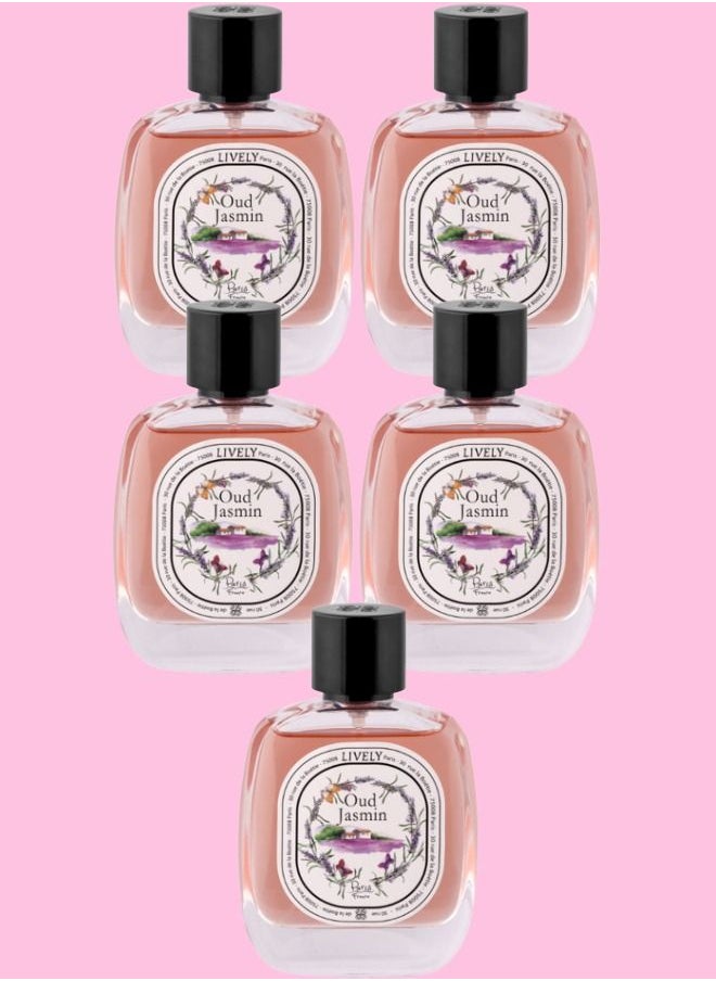لايفلي 5 قطع عطر عود جاسمين 100 مل  - Image 1