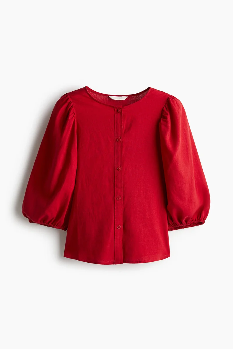 H&M Linen-Blend Blouse