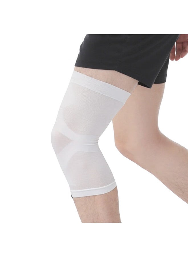 DM D&m Sports Knee Brace, Running Equipment, Basketball Protective Gear, Patellar Strap, Meniscus Support, Injury Prevention, White, Single Piece - Image 4