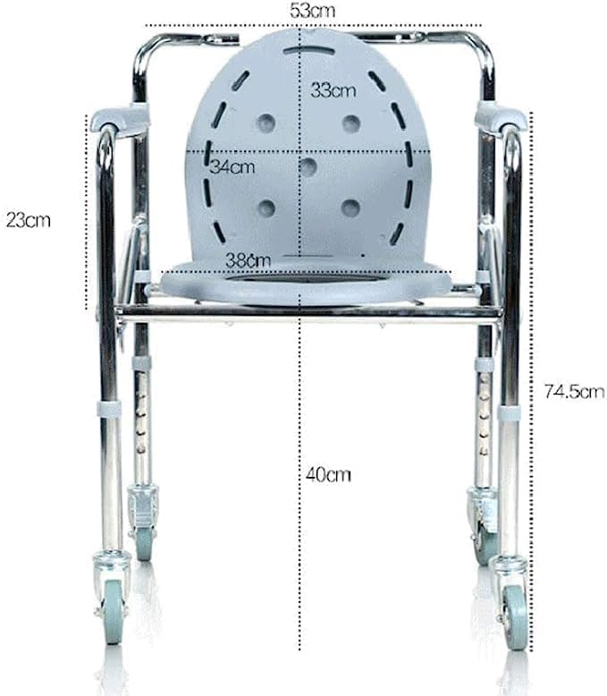 foshan Movable Commode Wheelchair, Medical Bathroom Wheel Chair, With Wheels، Foldable. By - Image 4