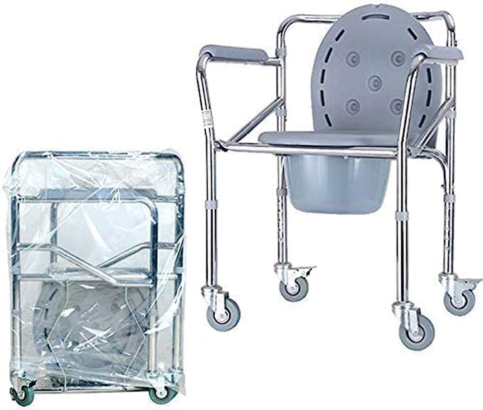 foshan Movable Commode Wheelchair, Medical Bathroom Wheel Chair, With Wheels، Foldable. By - Image 2