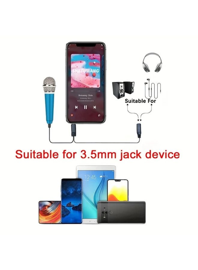 ميكروفون روز جولدن مصغر مقاس 3.5 مم، ميكروفون محمول للتسجيل والكاراوكي والألعاب والبث المباشر - Image 4