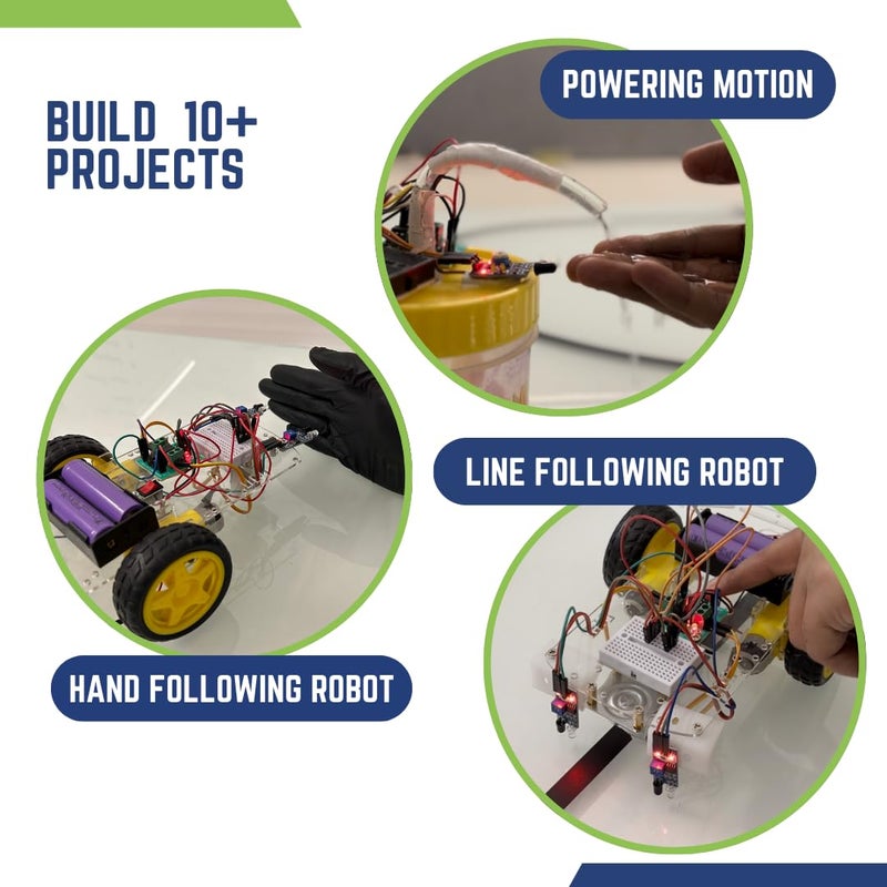 Roboarmy Electronics & Robotics Learning Kit for Class 4-5 | 10+ DIY STEM Projects: Hand Sanitizer, Line Follower & More| Video Tutorials | for Age 10+ | Robokit 1A - Image 5