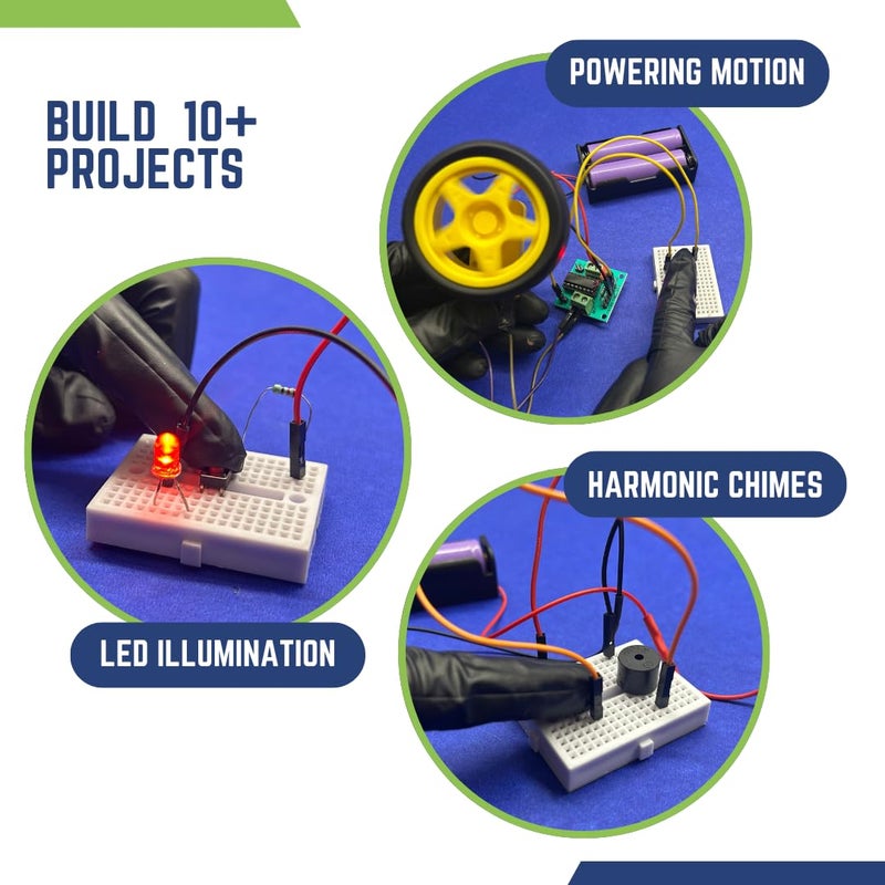 Roboarmy Electronics & Robotics Learning Kit for Class 4-5 | 10+ DIY STEM Projects: Hand Sanitizer, Line Follower & More| Video Tutorials | for Age 10+ | Robokit 1A - Image 4