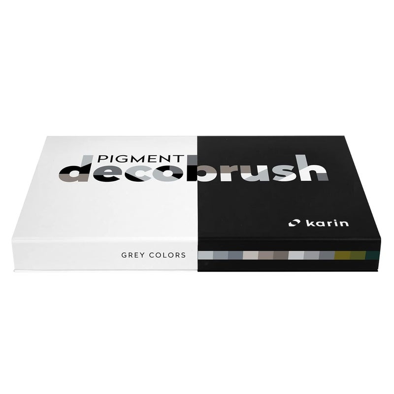 Karin Deco brush Pigment Gray Colors Collection 12 colors - Image 3