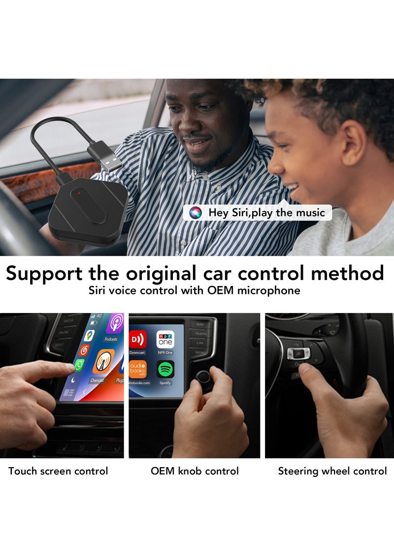 2023 Upgrade Carplay Wireless Adapter, Wireless Carplay Adapter Dongle for iPhone, Carplay Adapter Bluetooth 5.8GHz WiFi, Wireless CarPlay Dongle Adapter Supports iOS 10-16 Plug & Play - Image 4