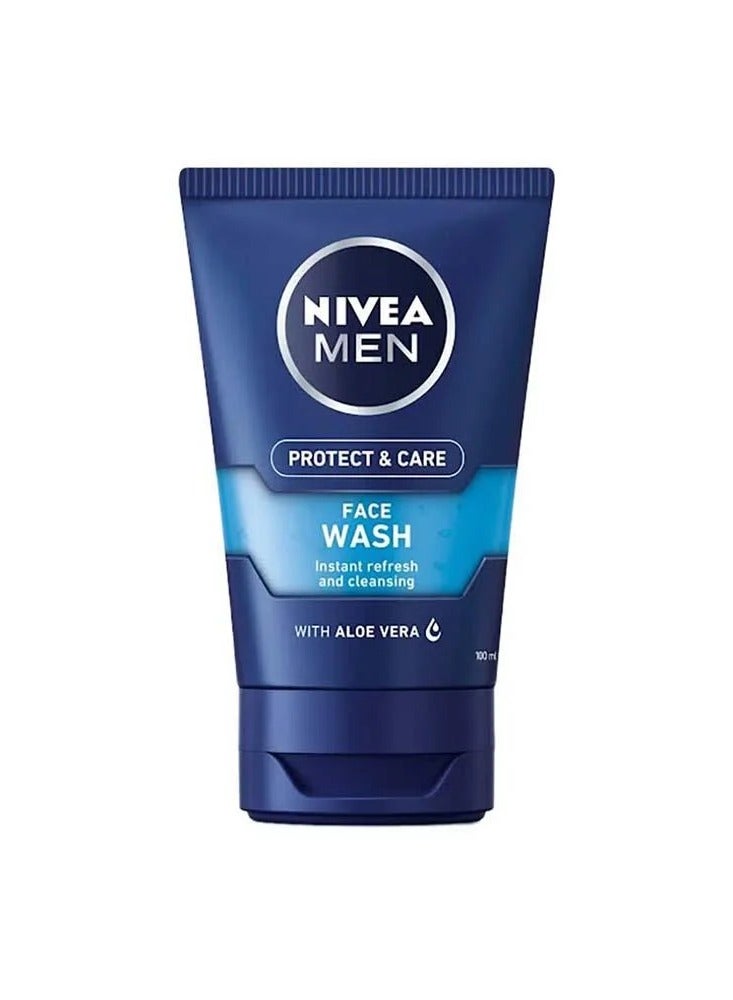 نيفيا غسول منعش للوجه بالصبار حماية ورعاية للرجال - 100مل - Image 1