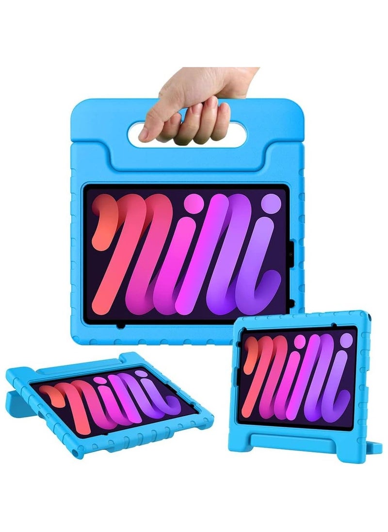 Kids Case for New iPad Mini 6th Generation 8.3 Inch 2021, iPad Mini 6 Case, Shockproof Convertible Handle Stand Protective Kids Case for iPad Mini 6 8.3" 2021 (Blue)
