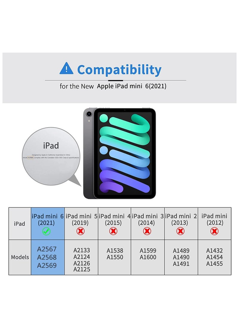 Kids Case for New iPad Mini 6th Generation 8.3 Inch 2021, iPad Mini 6 Case, Shockproof Convertible Handle Stand Protective Kids Case for iPad Mini 6 8.3" 2021 (Blue)