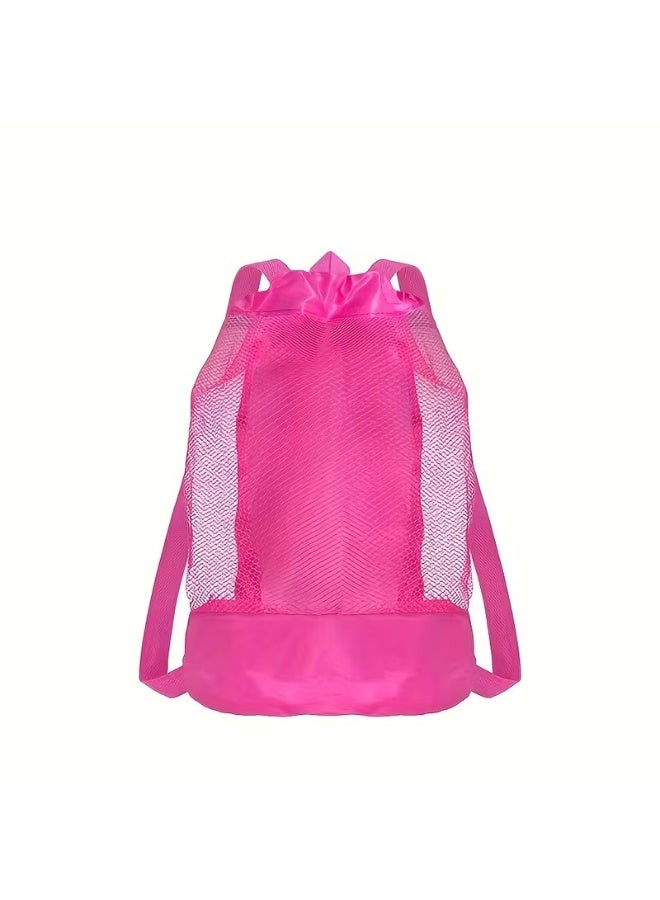 Goolsky Beach Net Bag with Adjustable Strap & Drawstring Closure - Durable Fabric Organizer for Toys, Clothes, Beach Gear - Lightweight & Portable for Pool, Beach, Outdoor Activities, Beach Bag, Poolside Storage, Sturdy Construction - Image 4