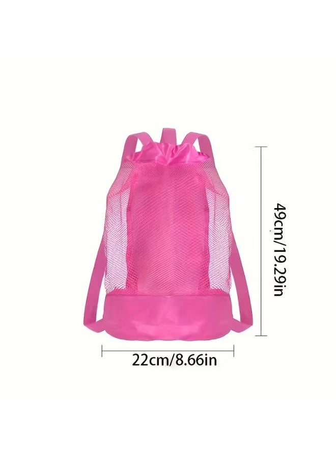 Goolsky Beach Net Bag with Adjustable Strap & Drawstring Closure - Durable Fabric Organizer for Toys, Clothes, Beach Gear - Lightweight & Portable for Pool, Beach, Outdoor Activities, Beach Bag, Poolside Storage, Sturdy Construction - Image 2