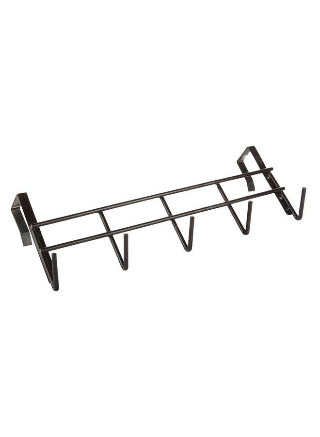 Inditradition Multipurpose Over The Door Hanging Metal Hook | Door Hanging Organizer Rack(39 Cm) , Pack Of 1 , Black - Image 3