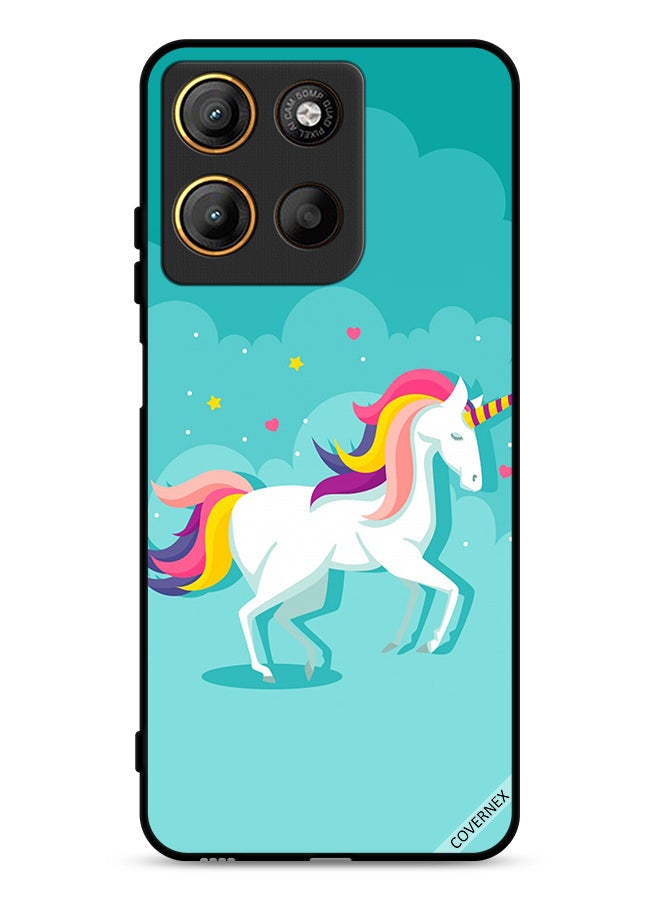 Covernex Motorola Moto G15 Protective Case Cover Unicorn Walking