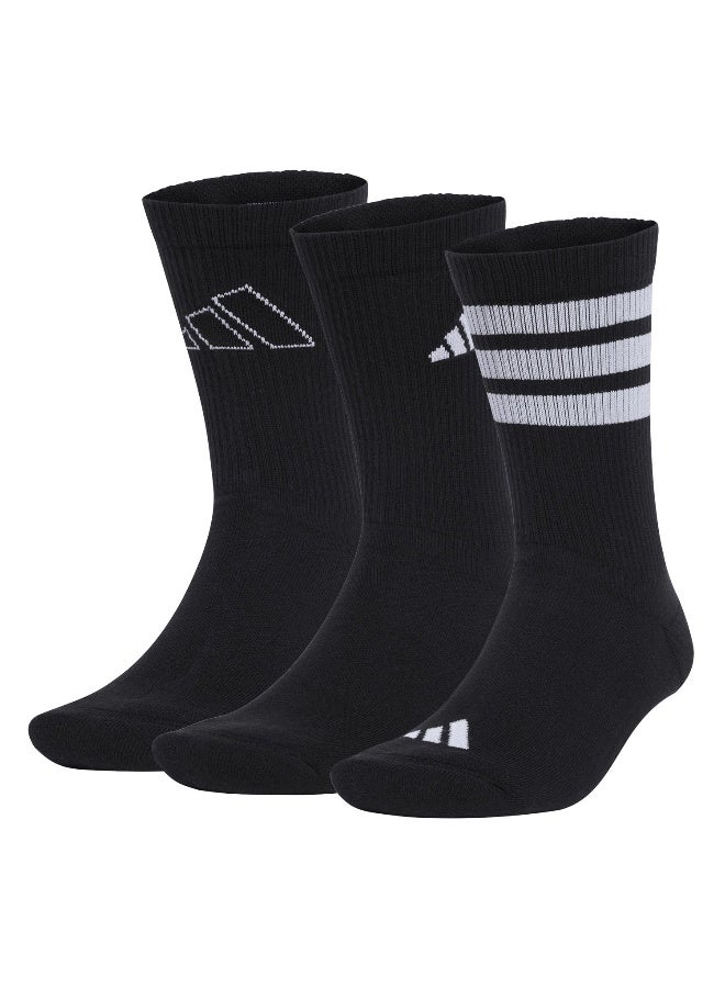 Logo Pack 3Pp Black Training Socks For Unisex 10K - 11.5K