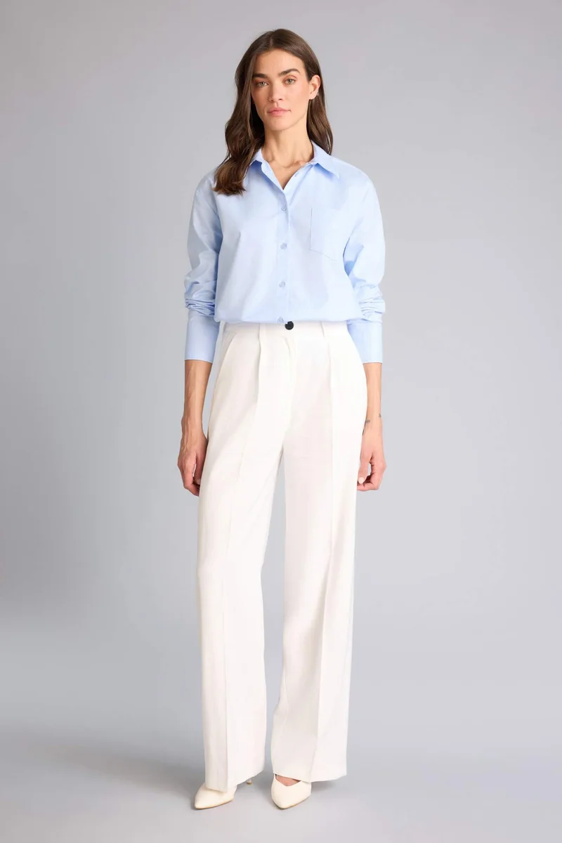 ديفاكتو Oversize Fit Shirt Collar Oxford Long Sleeve Shirt