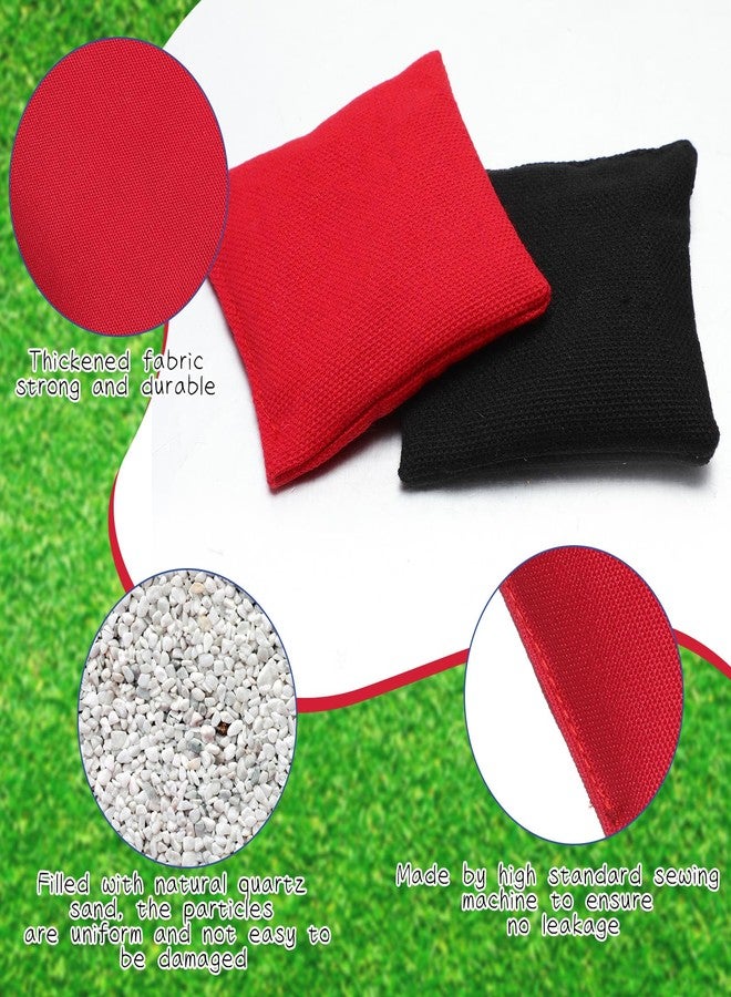Sotiff 24 Pcs Bean Bags Mini Nylon Cornhole Bean Bags for Kids Tossing Fun Sports Outdoor Family Games Carnival Toy Patriotic Small Beanbag Hand Toss Party Game Supplies for Kid Adult (Red Black) - Image 3