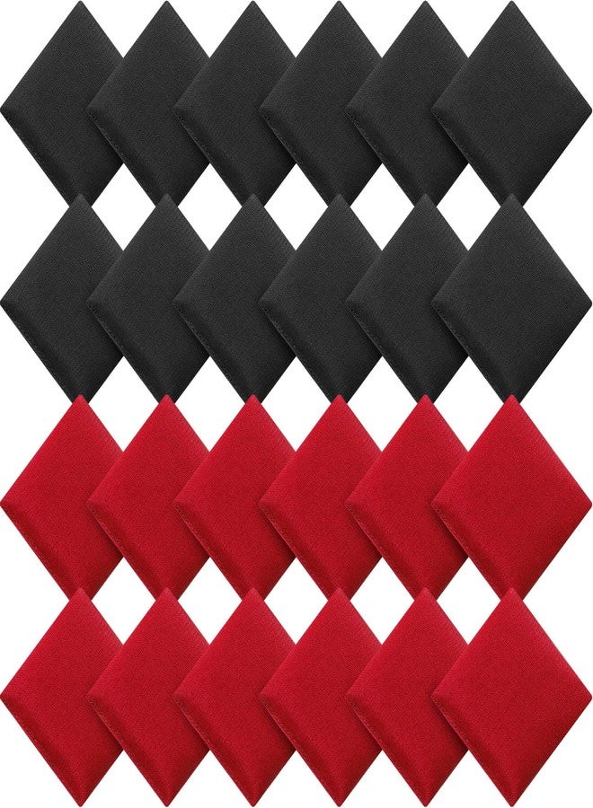 Sotiff 24 Pcs Bean Bags Mini Nylon Cornhole Bean Bags for Kids Tossing Fun Sports Outdoor Family Games Carnival Toy Patriotic Small Beanbag Hand Toss Party Game Supplies for Kid Adult (Red Black) - Image 1