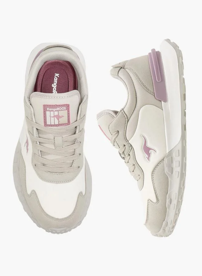 Kangaroos GREY Women'S Panelled Lace-Up Sports Shoes for Women | Best Price UAE