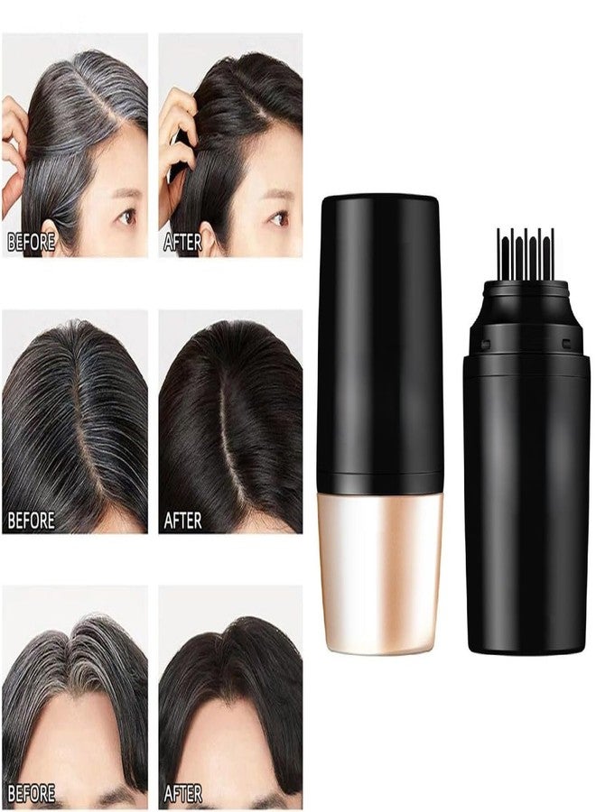 Dkriva قلم صبغة الشعر DKRIVA، آمن ومريح، مشط صبغة شعر مقاوم للماء والعرق، مشط تلوين شعر محمول، صبغة فورية 2 في 1 لجميع أنواع الشعر للنساء والرجال، أسود (20 غرام) (قلم صبغة أسود) - Image 5