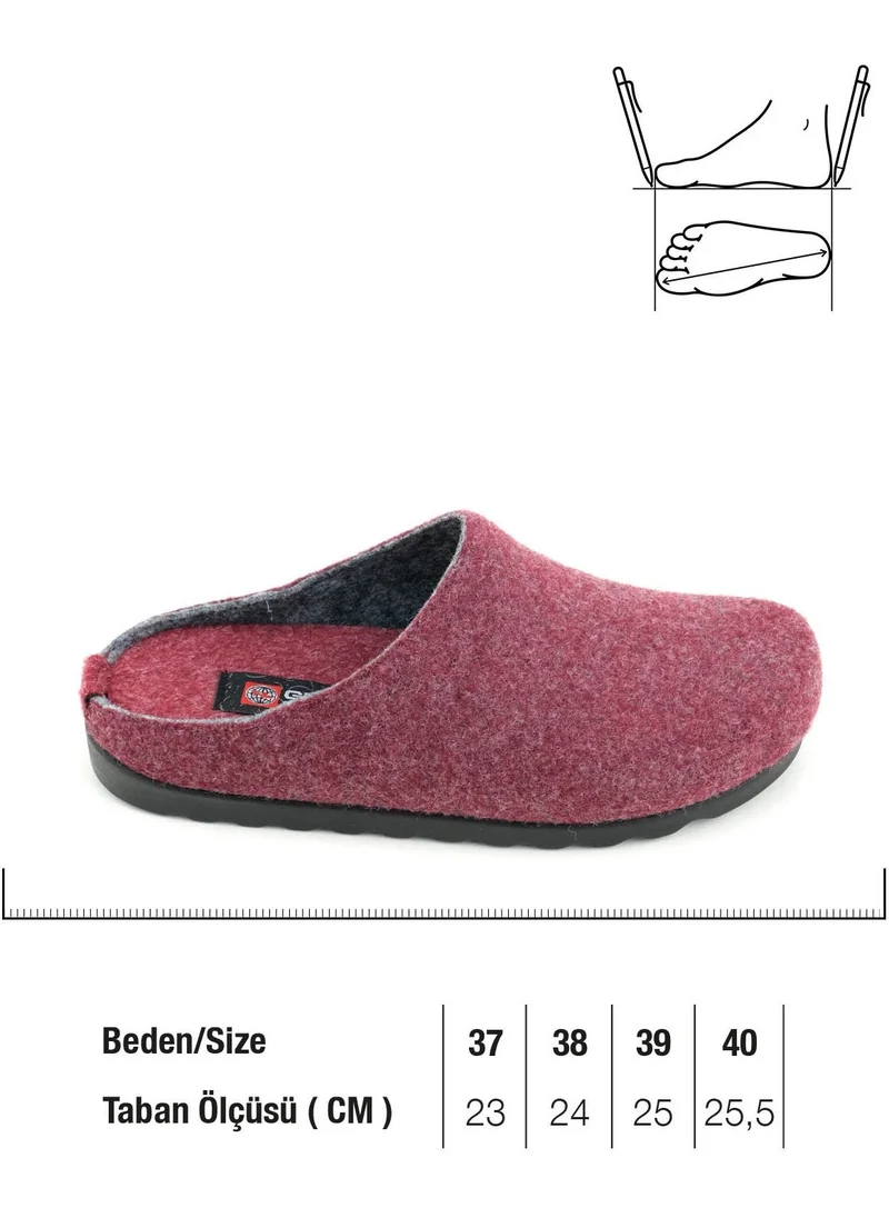 جيزر Women's Winter Felt Comfortable Sole Home Garden Slippers