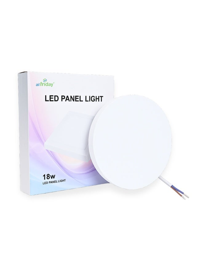 alfriday AL FRIDAY Round LED Ceiling Light Fixture | 18W Energy-Efficient LED Panel | Flicker-Free Driver | Recessed Ceiling Mount | 30,000+ Hours | Indoor Lighting for Hallways, Kitchens, Offices | Integrated Safety Features | 2-Year Warranty Included - Image 1