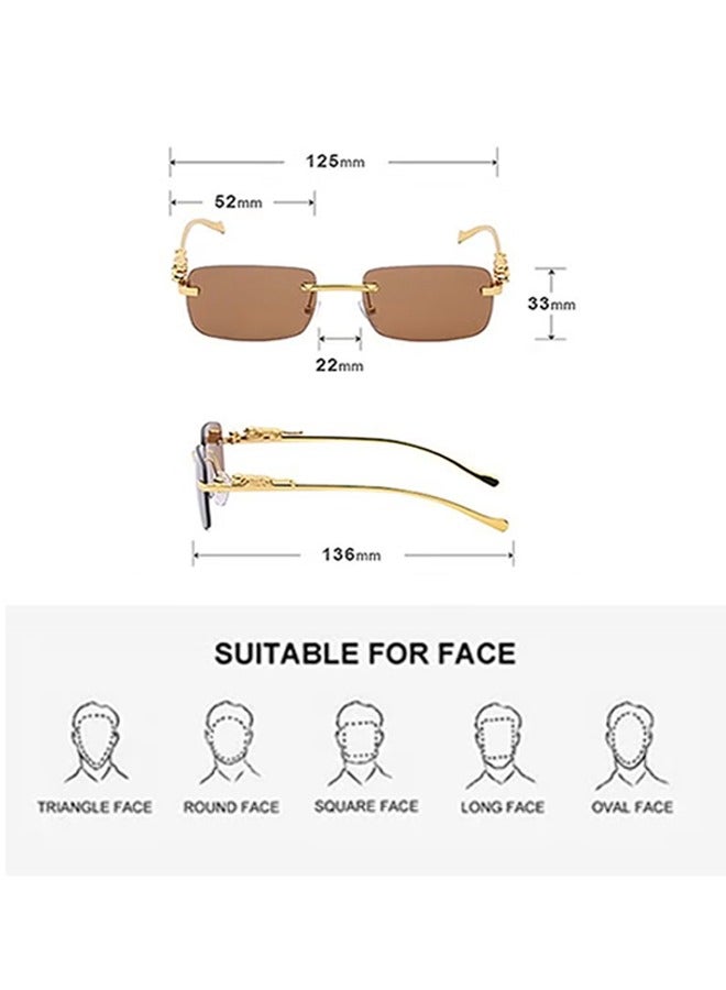 Stylish Cheetah Metal Head Sunglasses - Lightweight Design, and 100% UV Protection - Image 5