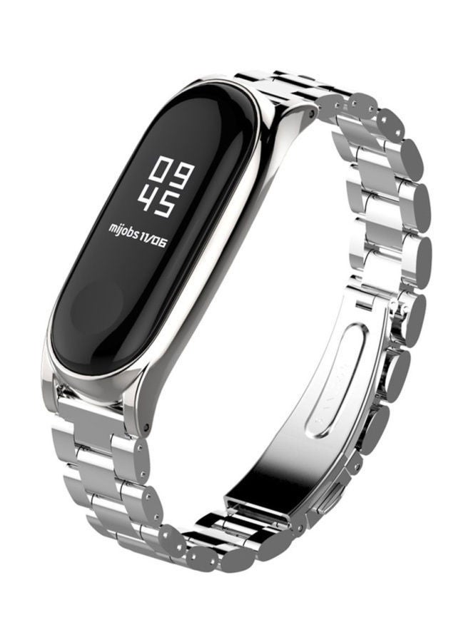 نيبمينينت حزام بديل من الستانلس ستيل لساعة شاومي مي باند 3 فضي - Image 1