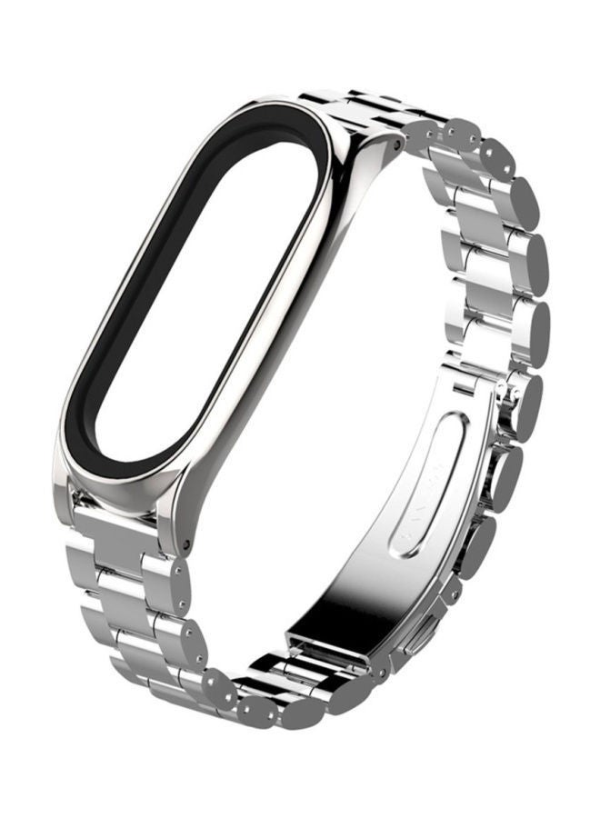 نيبمينينت حزام بديل من الستانلس ستيل لساعة شاومي مي باند 3 فضي - Image 2