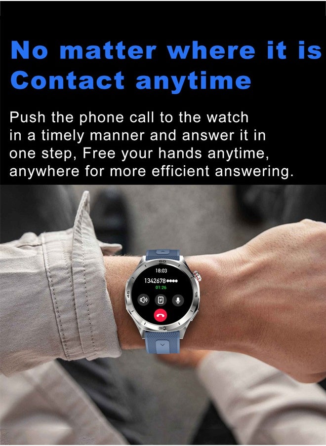 RollsTimi  Men's Bluetooth Smartwatch, 1.52-Inch Full-Screen Touch, IP67 Waterproof, Answer/Make Phone Function, Exercise And Sleep Monitoring, Universal For Android And IOS Systems,Smart Watch RT i129  - Image 3