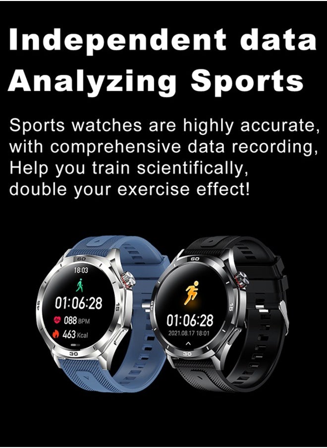 Men's Bluetooth Smartwatch, 1.52-Inch Full-Screen Touch, IP67 Waterproof, Answer/Make Phone Function, Exercise And Sleep Monitoring, Universal For Android And IOS Systems,Smart Watch RT i129