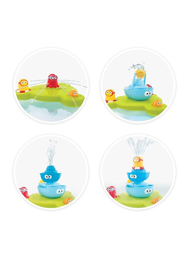 إيروريكس نافورة حوض الاستحمام Stack 'N' Spray من Bath Toy، 6 قطع فريدة ذات وظائف مختلفة - Image 4