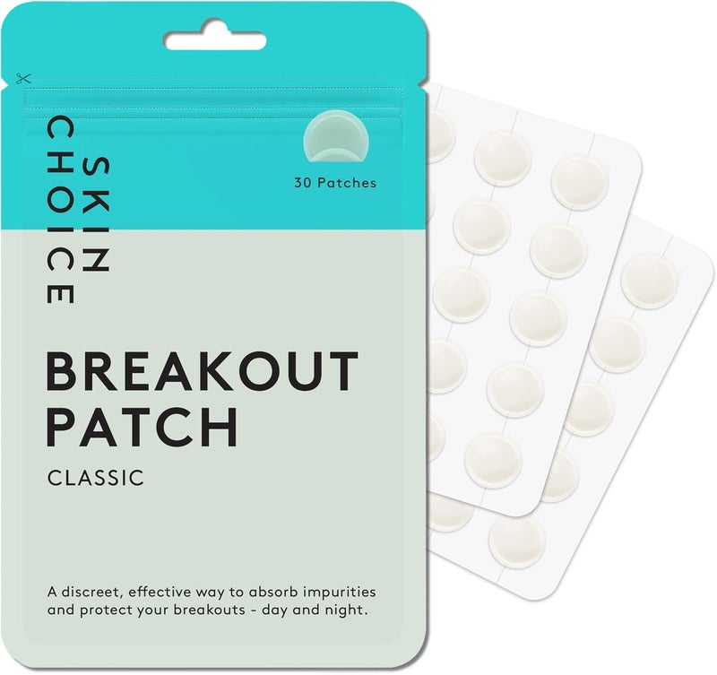 SKIN CHOICE Spot Patches Breakout Pimple Patches Pack of 30 Acne Patches Hydrocolloid Patches Spot Stickers For Face Spots Treatment Dots Blemish Patch Vegan CrueltyFree Korean Skin Care