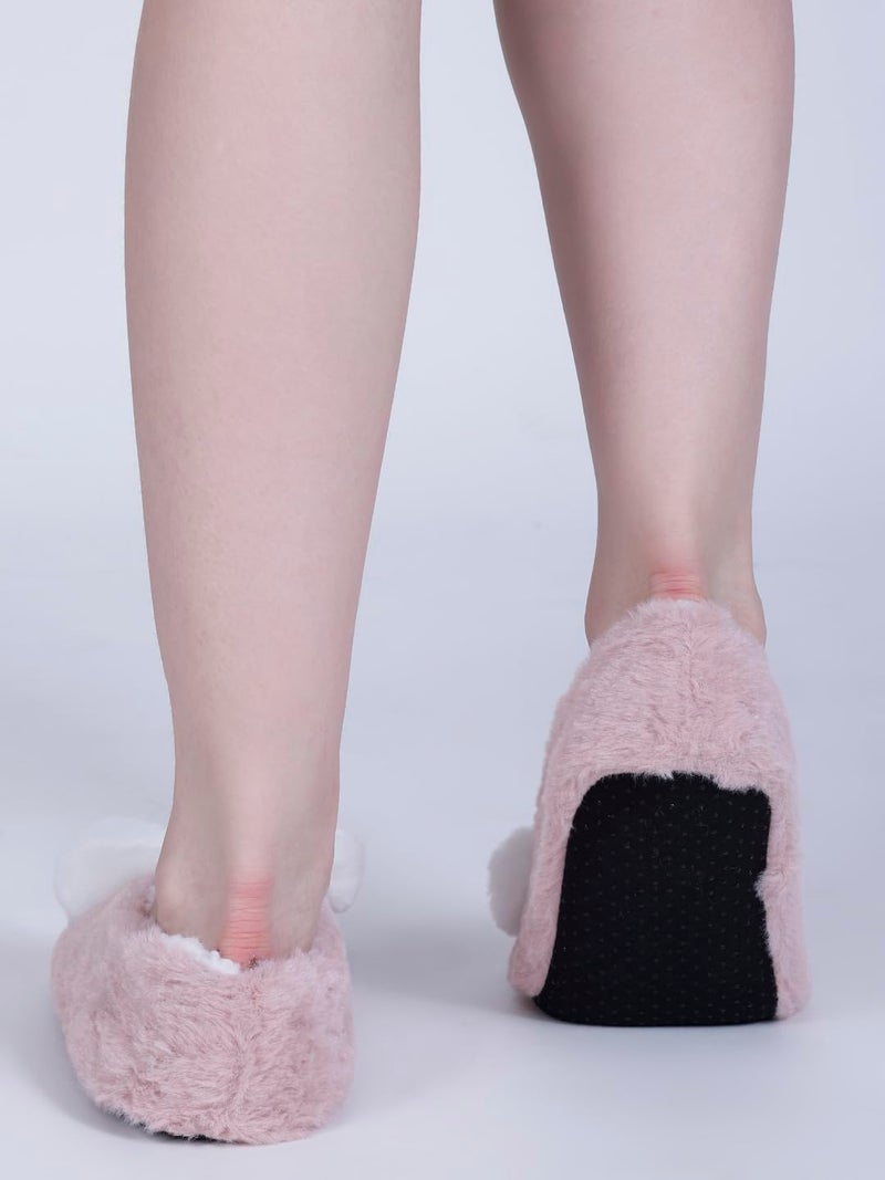 Dollar Women Anti-Slip Super Elastic Cotton Indoor Outdoor Floor Slipper Causal No Show Fur Slipper Socks In (Pack of 1) - Image 4