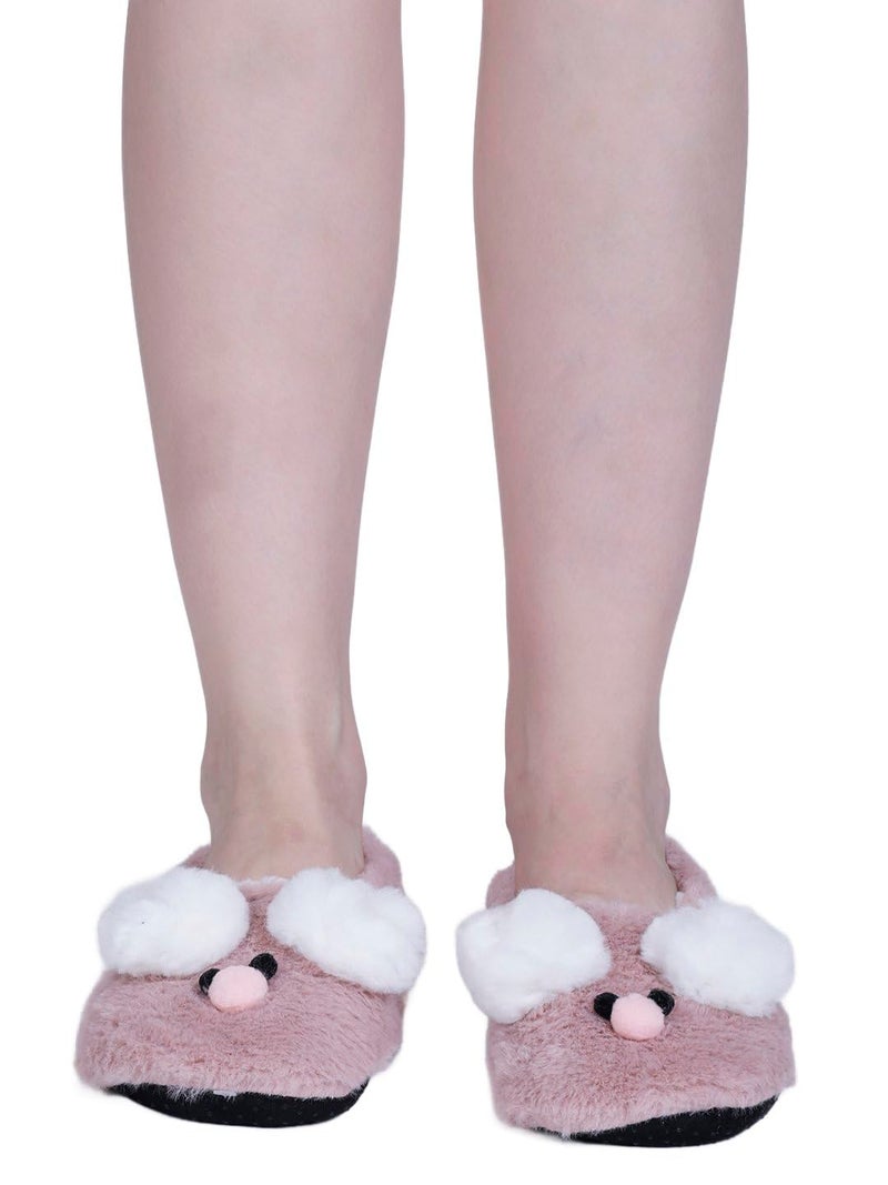Dollar Women Anti-Slip Super Elastic Cotton Indoor Outdoor Floor Slipper Causal No Show Fur Slipper Socks In (Pack of 1) - Image 1