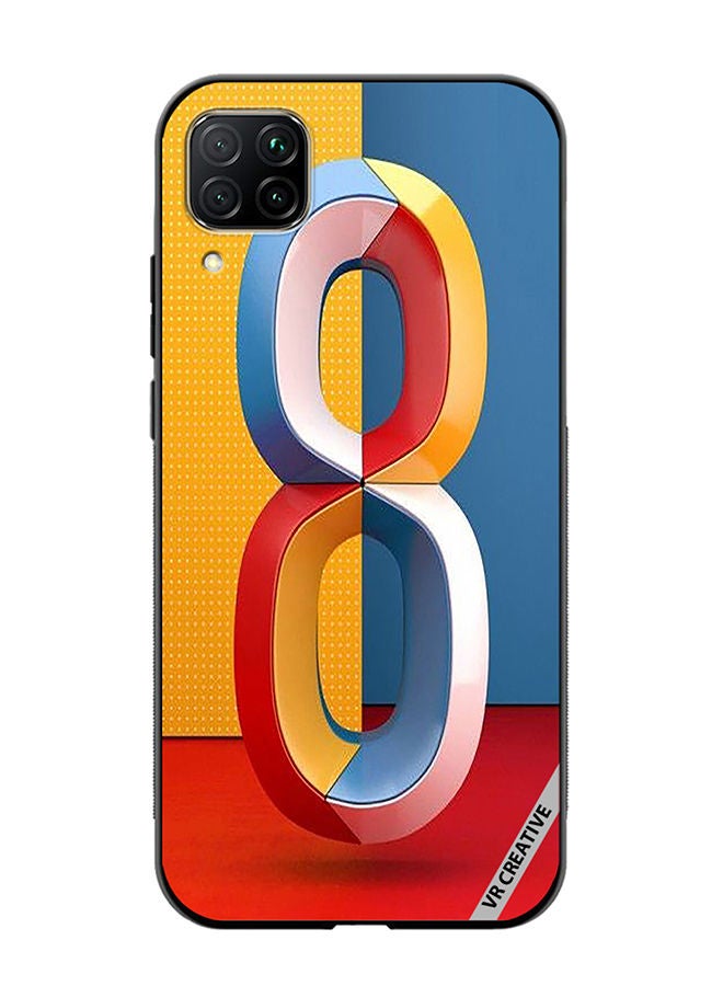 VR CREATIVE Protective Case Cover For Huawei Nova 7i/P40 Lite Number 8 Design Multicolour - Image 1