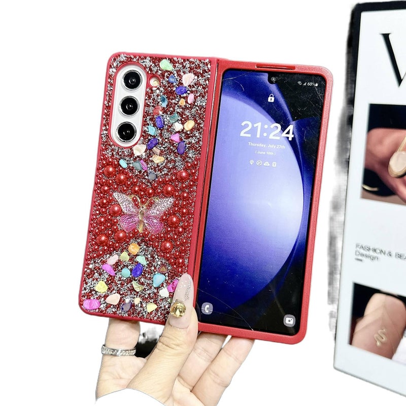 Protective Case | Red | TPU | Lanyard | Scratch Resistant | Shockproof Cover for Samsung Galaxy Z Fold 7 - Image 1