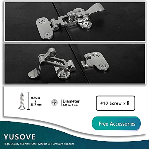 YUSOVE Boat Anti-Rattle Latch 316 Stainless Steel Lockable Hold Down Clamp Latch,Marine Hatch Hardware Fasteners,Pack of 2 - Image 4