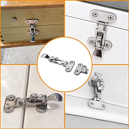 YUSOVE Boat Anti-Rattle Latch 316 Stainless Steel Lockable Hold Down Clamp Latch,Marine Hatch Hardware Fasteners,Pack of 2 - Image 5