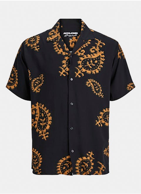 Jorluke Party Aop Shirt Ss Blk