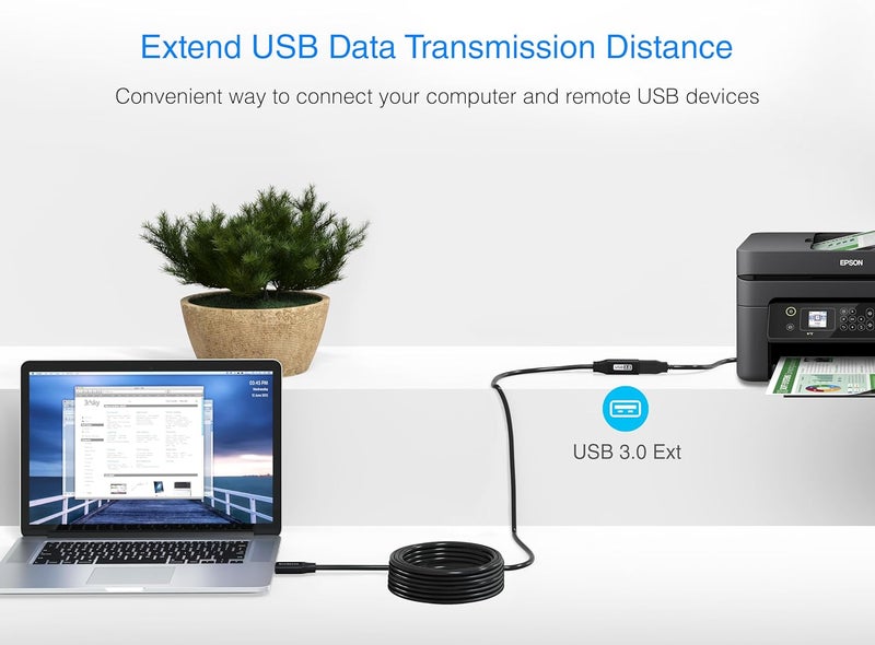 بلو ريجر كابل تمديد/مكرر USB 2.0 النشط من من النوع A ذكر إلى أنثى - 32 قدمًا (10 أمتار) - Image 4