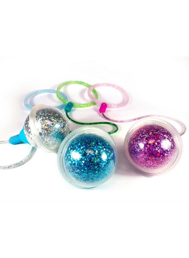 KESS Ice Hopper, Ankle Jumping Ball, Toy Hopper Ball, Glitter Skip Ball, Improve Coordination & Exercise in a Fun Way, Great Gift for Birthdays & Party Favors, Color May Vary - Image 1