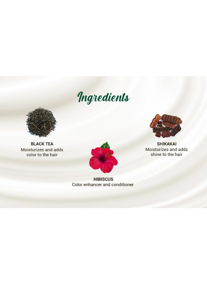 Biotique Herbcolor Ammonia Free Hair Color Darkest Brown 3N 9 Herbal Extracts Conditioning Shine 50g 110ml  - Image 4