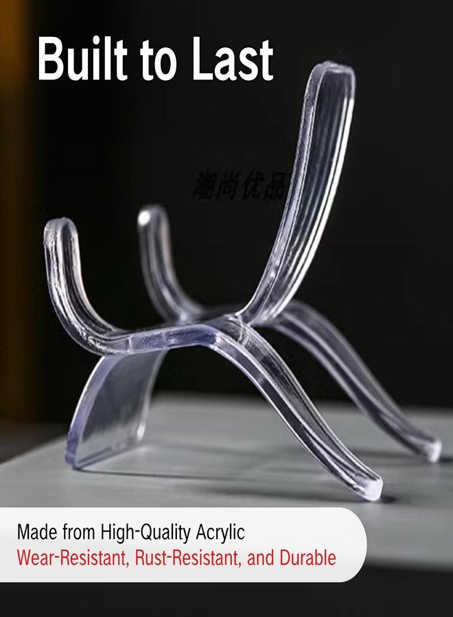 يافيجي مجموعة حامل عرض الصخور من YAFIYGI، 9 قطع، حوامل أكريليك صغيرة للمقتنيات الصغيرة، حامل صخور للمعادن والبلورات والدبابيس، 3 أحجام، مجموعة حوامل أكريليك للصخور المطلية والجيود والعقيق والأحافير - Image 4