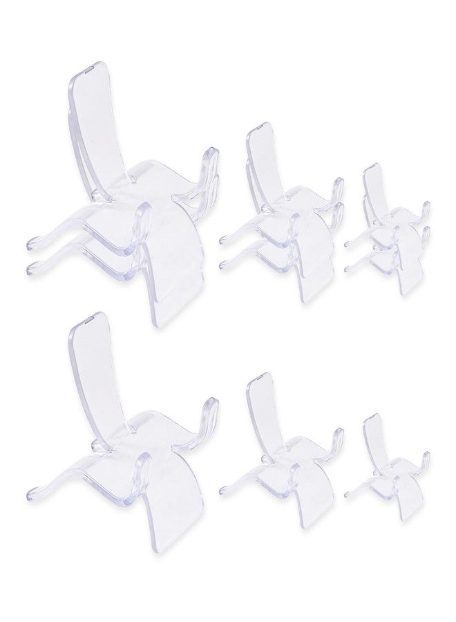 يافيجي مجموعة حامل عرض الصخور من YAFIYGI، 9 قطع، حوامل أكريليك صغيرة للمقتنيات الصغيرة، حامل صخور للمعادن والبلورات والدبابيس، 3 أحجام، مجموعة حوامل أكريليك للصخور المطلية والجيود والعقيق والأحافير - Image 1