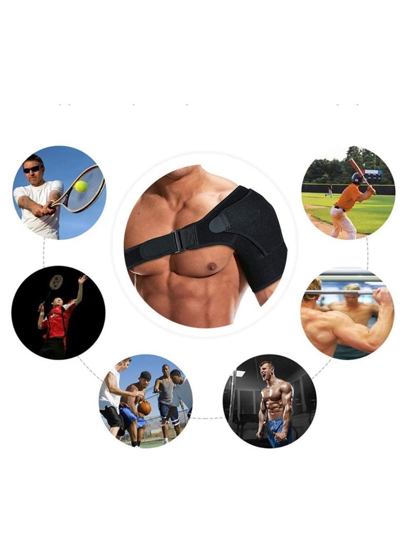 Generic Shoulder Brace, Support and Compression Sleeve for Torn Rotator Cuff, Dislocated Shoulder, Pain Relief, Adjustable Fits Brace Immobilizer Strap  - Image 3